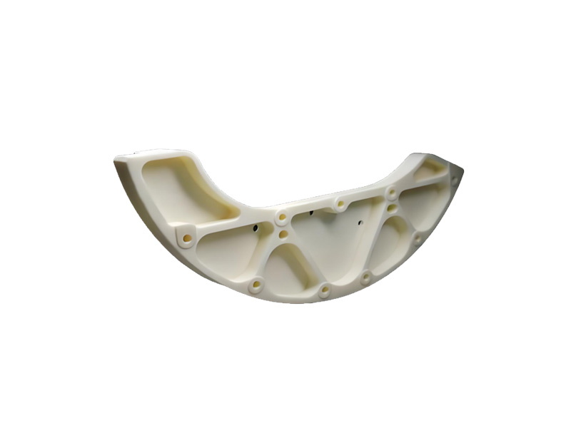 Porous curved alumina ceramic structural components