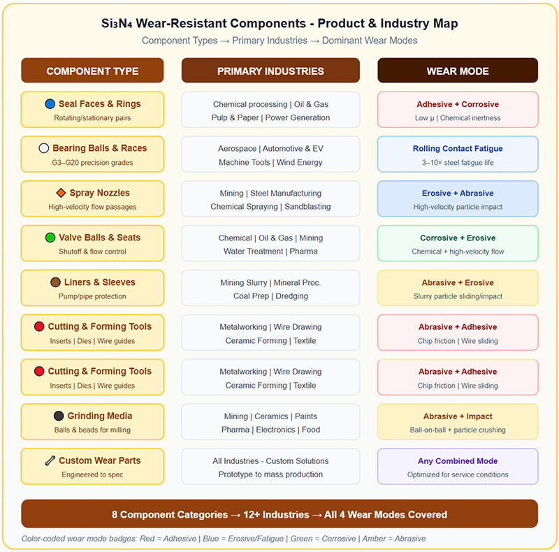 Si₃N₄ Wear-Resistant Components - Product & Industry Map