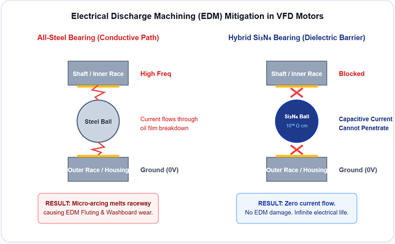 Electrical Discharge Machining (EDM) Mitigation in VFD Motors