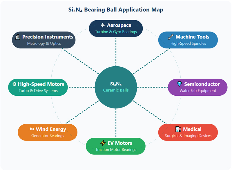 Si₃N₄ Bearing Ball Application Map